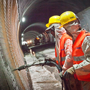 Produkte für den Tunnel- und Untertagebau